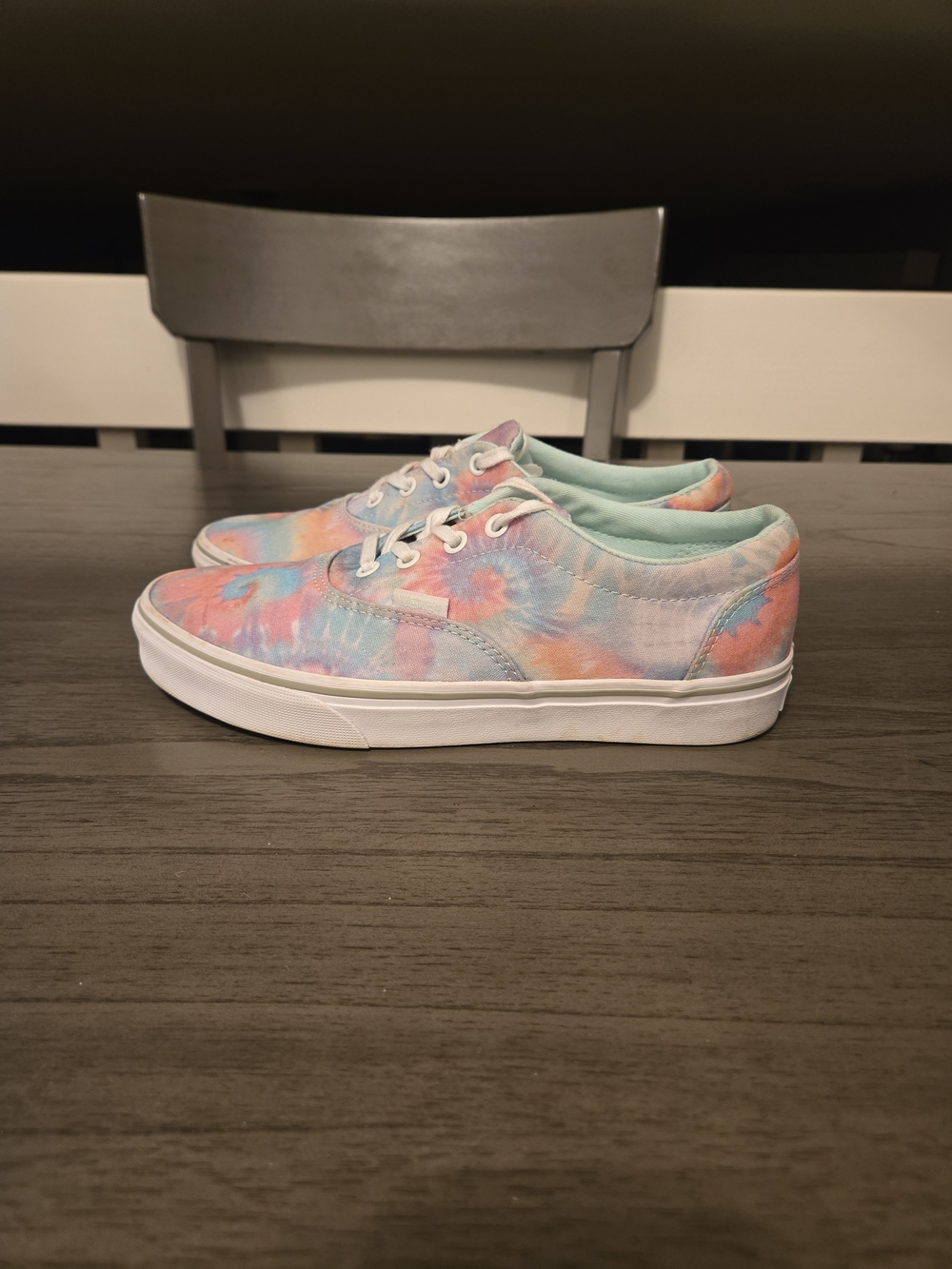 Vans Pastel Tie-Dye Low Top Sneakers - Pink Blue Mint